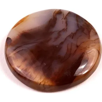 Přírodní kámen Kabošon Montana Agate č.7959 (27x5mm)