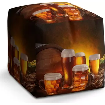 Taburet Sablio Taburet Cube Krýgly s pivem: 40x40x40 cm