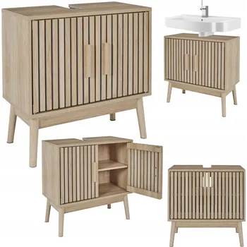 Koupelnový nábytek Skříňka POD UMYVADLO LINEA koupelnová 60 cm stojící do koupelny pod dřez