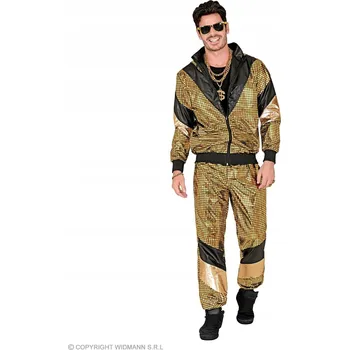 Karnevalový kostým Kostým Teplákovka Zlatý Kostým Disco 80. léta 90. Ortalion Reflexní XL