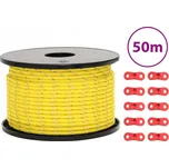 STANOVÁ ŠŇŮRA S NAPÍNÁKY, REFLEXNÍ PRVKY, 50 M, 5 MM