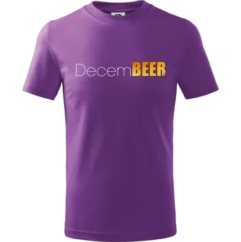 Pivní měsíce - decemBEER - Tričko dětské bavlněné - 158 cm/12 let ( Fialová )