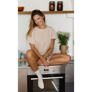 Pánské pyžamo Mefemi Noelia pyžamo PC82 kr/sr S-2XL cappuccino M