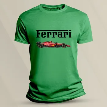 Chlapecké oblečení Bavlněné dětské tričko Ferrari F1 velikost 140 (9-11 let) Zelená