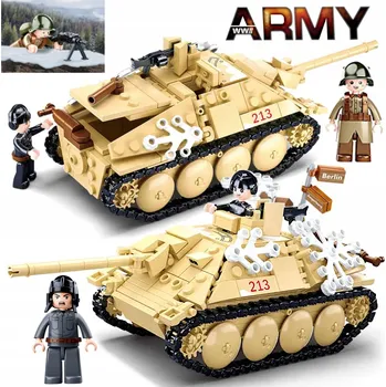 ostatní stavebnice STAVEBNICE TANK HETZER STÍHAČ TANKŮ MASKÁČE VOJSKO + FIGURKY