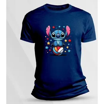 Dětské bavlněné tričko Stitch s míčem velikost 152 Námořnická modrá
