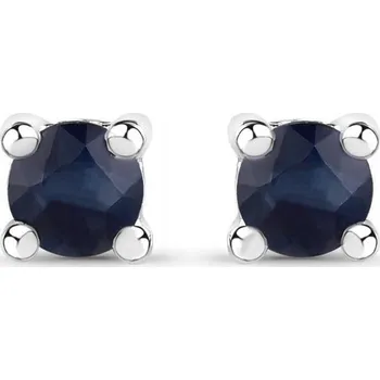 Náušnice STŘÍBRNÉ NÁUŠNICE S PŘÍRODNÍM MODRÝM SAFÍREM