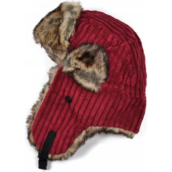 Čepice Szaleo zimní čepice ušanka červená, univerzální velikost