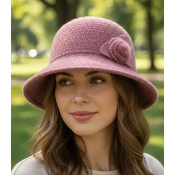 Klobouk Agrafka klobouk bucket růžový, velikost 57