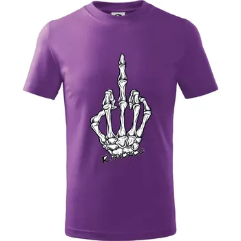 Radiolog prostředníček - Tričko dětské bavlněné - 146 cm/10 let ( Fialová )