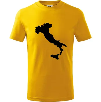 Chlapecké tričko Itálie obrys - Tričko dětské bavlněné - 98 cm / 2 roky ( Žlutá )