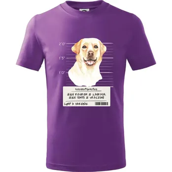 Lump a darebák labrador - Tričko dětské bavlněné - 98 cm / 2 roky ( Fialová )