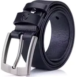 Bullcaptain pánský kožený opasek Quest Černý - Model Běžné balení