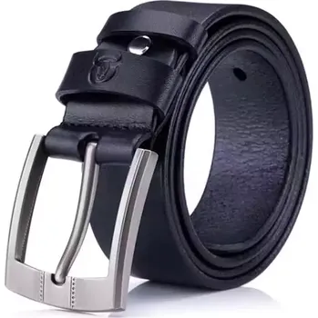 Opasek Bullcaptain pánský kožený opasek Quest Černý - Model Běžné balení