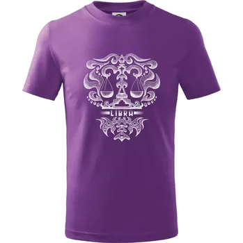 Libra - vintage - Tričko dětské bavlněné - 158 cm/12 let ( Fialová )