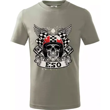 Chlapecké tričko Motorkář eso - Tričko dětské bavlněné - 98 cm / 2 roky ( Light khaki )