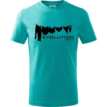 Evoluce spodního prádla - Tričko dětské bavlněné - 98 cm / 2 roky ( Emerald )