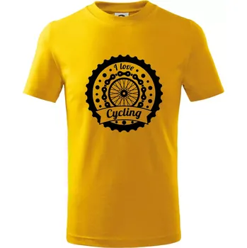 I love cycling - kolo - Tričko dětské bavlněné - 98 cm / 2 roky ( Žlutá )