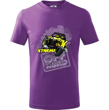 ATV xtreme race - Tričko dětské bavlněné - 122 cm/6 let ( Fialová )
