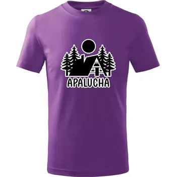 Apalucha chalupa - Tričko dětské bavlněné - 98 cm / 2 roky ( Fialová )