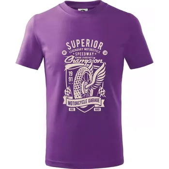 Superior Motorcycle Garage - Tričko dětské bavlněné - 98 cm / 2 roky ( Fialová )