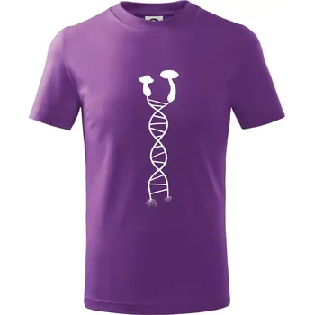 DNA houby - Tričko dětské bavlněné - 146 cm/10 let ( Fialová )