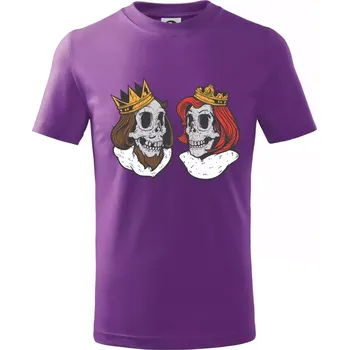 King and Queen lebky - Tričko dětské bavlněné - 98 cm / 2 roky ( Fialová )