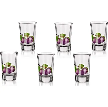 Sklenice odlivka 40ml ŠVESTKA (6ks)