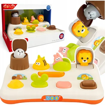 Hračka pro nejmenší VYSKAKUJÍCÍ ZVÍŘÁTKA HRAČKA EDUKATIVNÍ POP-UP INTERAKTIVNÍ MTOYS