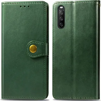 Pouzdro na tablet VSECHNONAMOBIL 33163 LEATHER BUCKLE Peňaženkový obal Sony Xperia 10 III zelený
