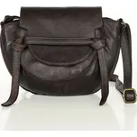 Vera pelle Crossbody z pravé kůže Vintage styl Mazzini; hnědá káva