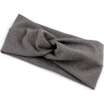 Čelenka Dámská čelenka soft fleece křížená, střední, 3 šedá