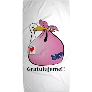 Osuška Sablio Ručník Gratulujeme!!! - 50x100 cm
