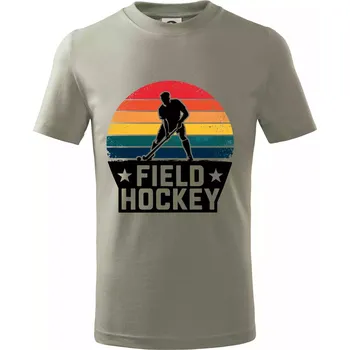 Field hockey vintage kruh - Tričko dětské bavlněné - 98 cm / 2 roky ( Light khaki )