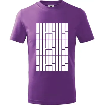 Chlapecké tričko Jesus nápis - Tričko dětské bavlněné - 146 cm/10 let ( Fialová )