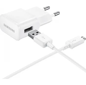 EP-TA50EWE + ECB-DU4AWE Samsung 8W Cestovní nabíječka + microUSB Datový Kabel White (OOB Bulk)