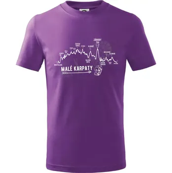 Profil Malé karpaty - Tričko dětské bavlněné - 98 cm / 2 roky ( Fialová )