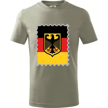 Chlapecké tričko Německá známka - vlajka - Tričko dětské bavlněné - 98 cm / 2 roky ( Light khaki )