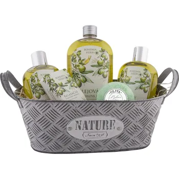 Kosmetická sada Dárková kosmetická sada BOHEMIA GIFTS Dárkový plechový box - Oliva