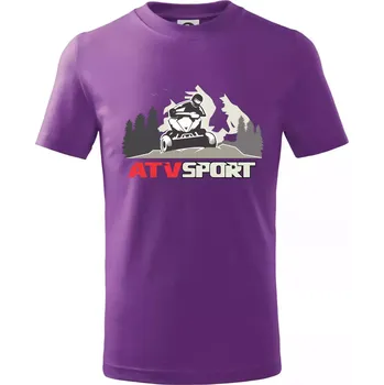 ATV čtyřkolka sport - Tričko dětské bavlněné - 98 cm / 2 roky ( Fialová )