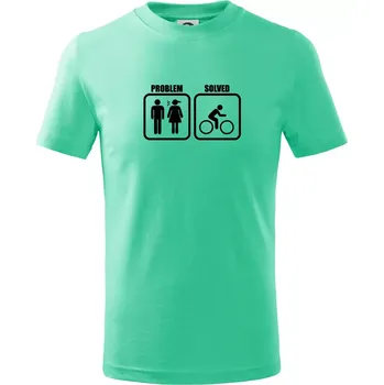 Problém - Kolo - Tričko dětské bavlněné - 98 cm / 2 roky ( Mátová )