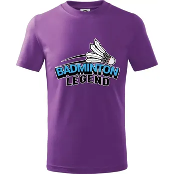 Badminton legend - Tričko dětské bavlněné - 98 cm / 2 roky ( Fialová )