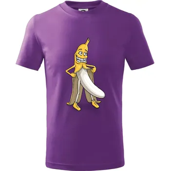 Úchylný banán (Hana-creative) - Tričko dětské bavlněné - 146 cm/10 let ( Fialová )