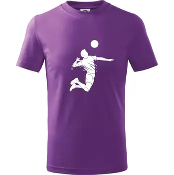Volejbal splash jednoduchý - Tričko dětské bavlněné - 98 cm / 2 roky ( Fialová )