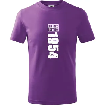 Limited edition 1954 pruh - Tričko dětské bavlněné - 122 cm/6 let ( Fialová )