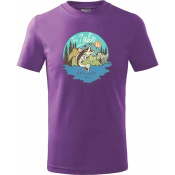 Big Fish - Tričko dětské bavlněné - 122 cm/6 let ( Fialová )