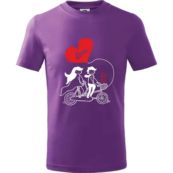 Kolo manželé - Tričko dětské bavlněné - 134 cm/8 let ( Fialová )