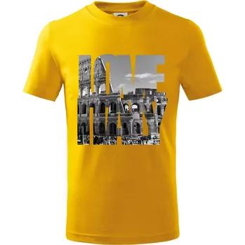 Chlapecké tričko Love italy - colosseum - Tričko dětské bavlněné - 134 cm/8 let ( Žlutá )