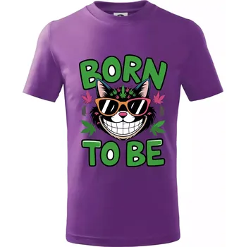 Marihuana - born to be - Tričko dětské bavlněné - 146 cm/10 let ( Fialová )