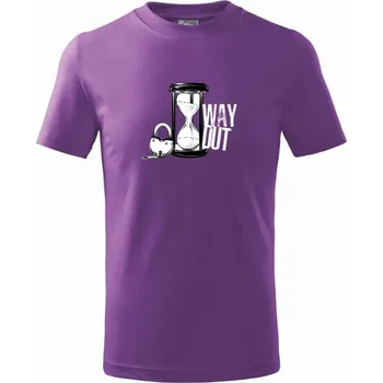 Way Out - Tričko dětské bavlněné - 134 cm/8 let ( Fialová )